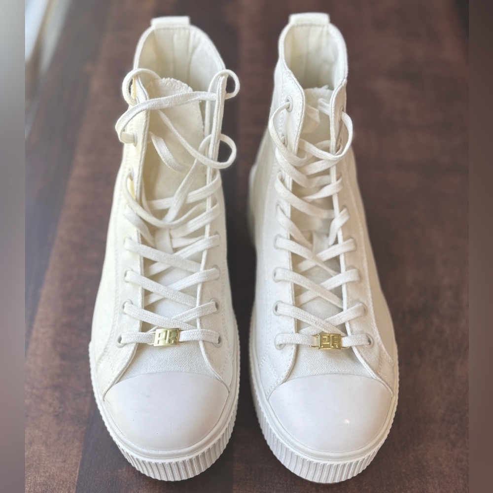 PF Flyers - Allston Hi Top Platform Canvas Sneakers - Picture 8 of 13